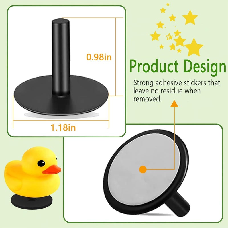 EJDRFN 20PCS Duck Plug Holder for Car Dash,Rubber Duck Mounts for Car Dashboard,Display Fixed Mount Duck Holder,Car Duck Plug,Black（Not Include Rubber Ducks - Image 4